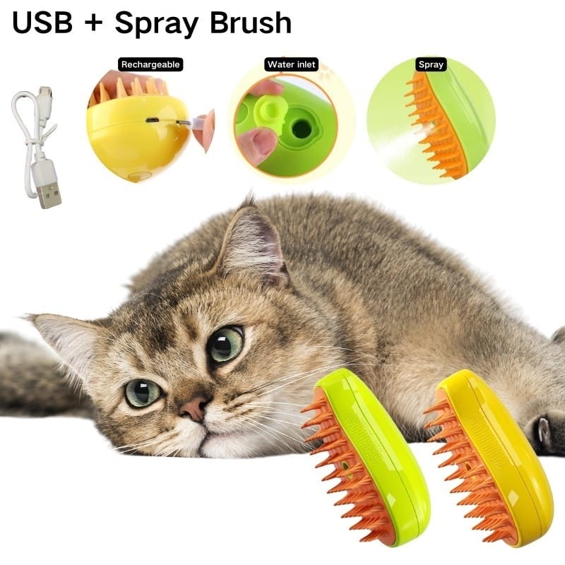 Escova a Vapor para Pets – Pelo Desembaraçado e Pet Feliz.