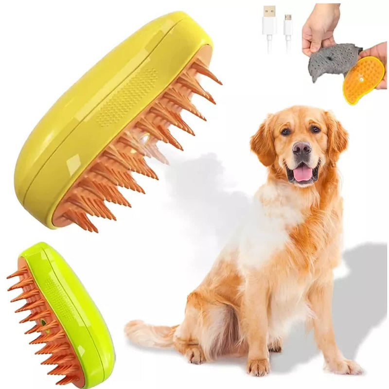 Escova a Vapor para Pets – Pelo Desembaraçado e Pet Feliz.