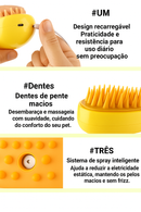 Escova a Vapor para Pets – Pelo Desembaraçado e Pet Feliz.