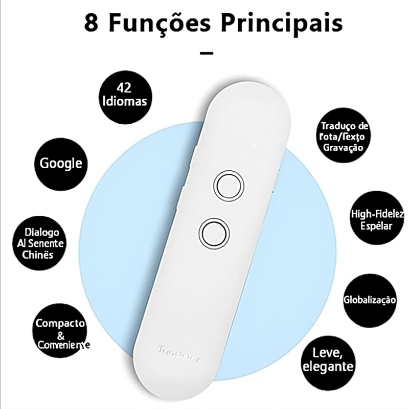Tradutor de Bolso Portátil com Tradução Instantânea