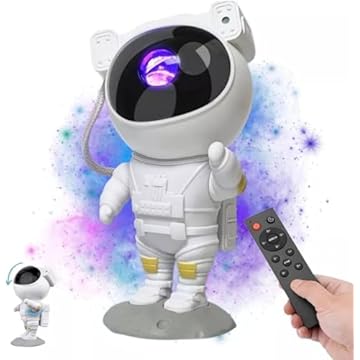 Projetor  Astronauta  -  para dormitório, 12 discos de imagem, luz noturna de galaxia, iluminação ambiente de teto,  Luz de Led.